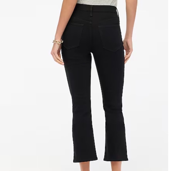 NWT J. Crew Factory Flare crop black jean in all-day stretch SZ 31(US 12) - Picture 2 of 7